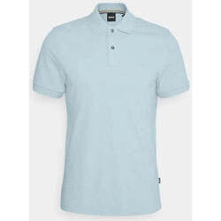 Vêtements Homme T-shirts & Polos BOSS Polo  bleu clair en coton Bleu