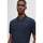 Vêtements Homme T-shirts & Polos BOSS Polo logo brodé  marine en coton bio Bleu