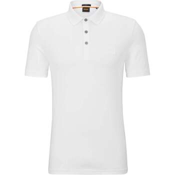 BOSS Polo polo-shirts  ajusté blanc en coton stretch Blanc