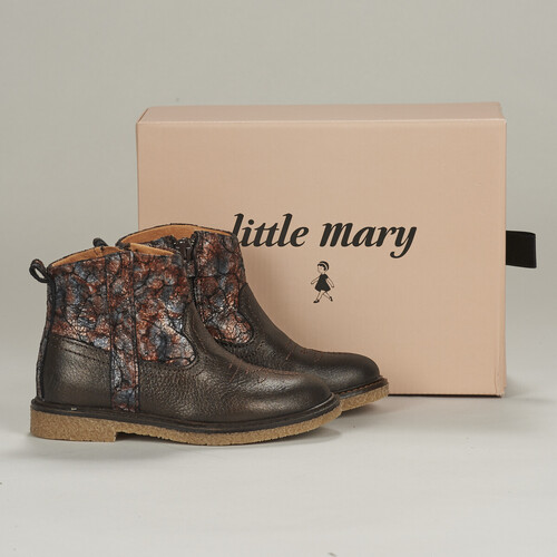 Chaussures Fille Boots Little Mary DELLA Marron
