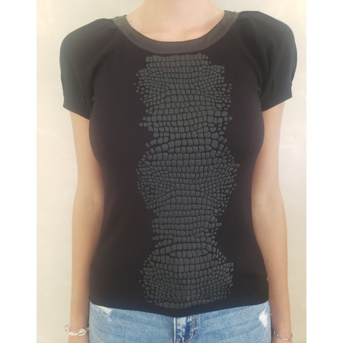 Vêtements Femme T-shirts manches courtes Morgan Morgan Haut noir S Noir