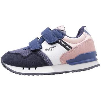 Chaussures Fille Baskets basses Pepe JEANS Pretty LONDON CLASSIC GK Marine