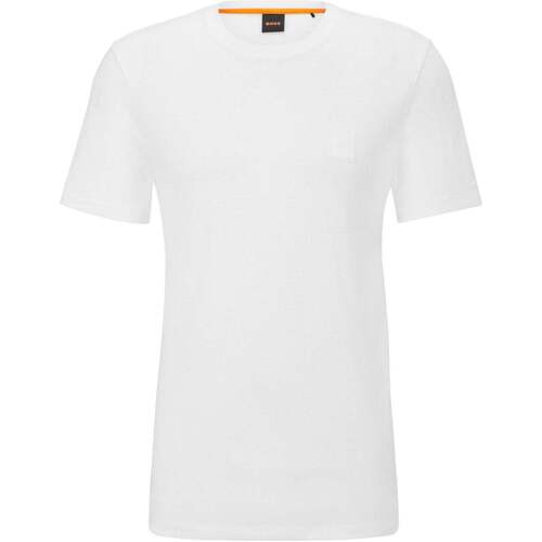 Vêtements Homme T-shirts manches courtes BOSS T-Shirt col rond  blanc Blanc