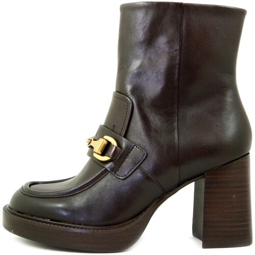 Chaussures Femme Blk Boots Tamaris Femme Chaussures, Bottine, Cuir-25358 Marron