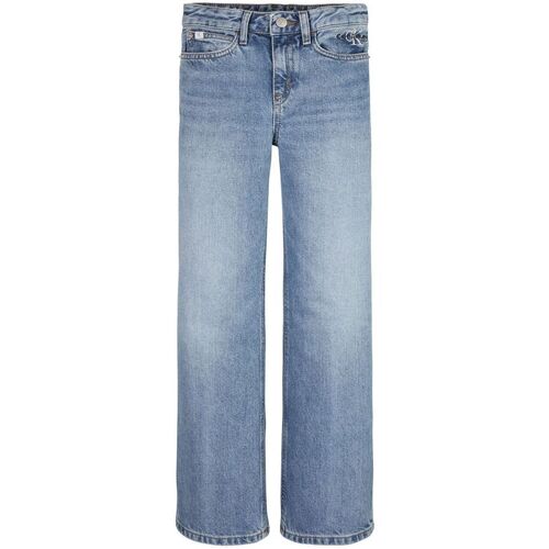 Vêtements Fille Jeans Tank Calvin Klein Jeans IG0IG02065 WIDE-1AA AUTHENTIC LIGHT BLUE Bleu