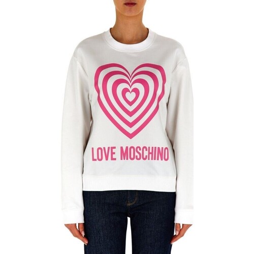 Vêtements Femme Sweats Love Moschino Strass / Clous / Bijoux Blanc