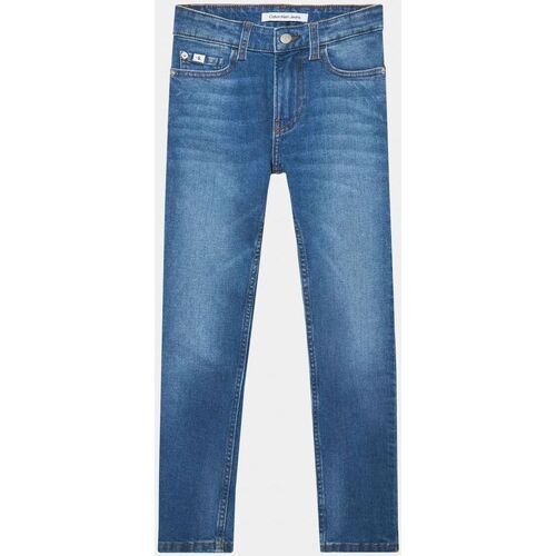 Vêtements Garçon Jeans crystal-embellished hot pants IB0IB01716 SLIM-1A4 MID BLUE Bleu
