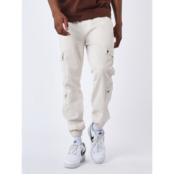 Vêtements Homme Pantalons Désir De Fuite Pantalon T19939-1 Blanc
