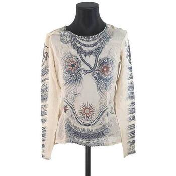 Vêtements Femme Débardeurs / T-shirts sans manche tulle-layered Jean Paul Gaultier Top en soie Beige