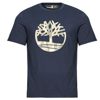 Vêtements Homme T-shirts manches courtes Timberland Ashley Camo Tree Logo Short Sleeve Tee Marine