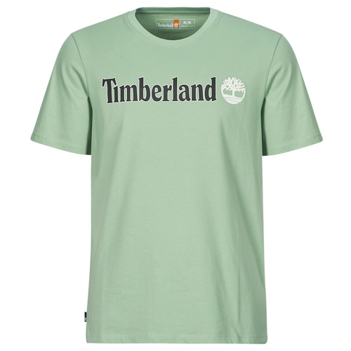 Vêtements Homme Мужские кеды из натуральной кожи timberland Timberland Linear Logo Short Sleeve Tee Gris / Vert