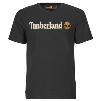Timberland marrone Linear Logo Short Sleeve Tee Noir