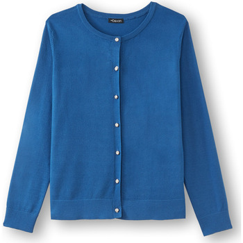 Vêtements Femme Sweats & Polaires Daxon by  - Cardigan élégant Bleu