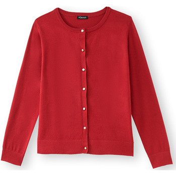 Vêtements Femme Le top des sweats Daxon by  - Cardigan élégant Rouge