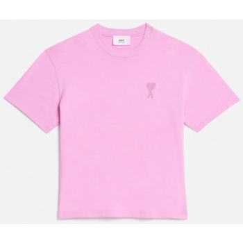 Vêtements Homme T-shirts & Polos Ami Paris     T SHIRT  DE COEUR UNISEXE LOOSE UTS004.726 PINK Rose