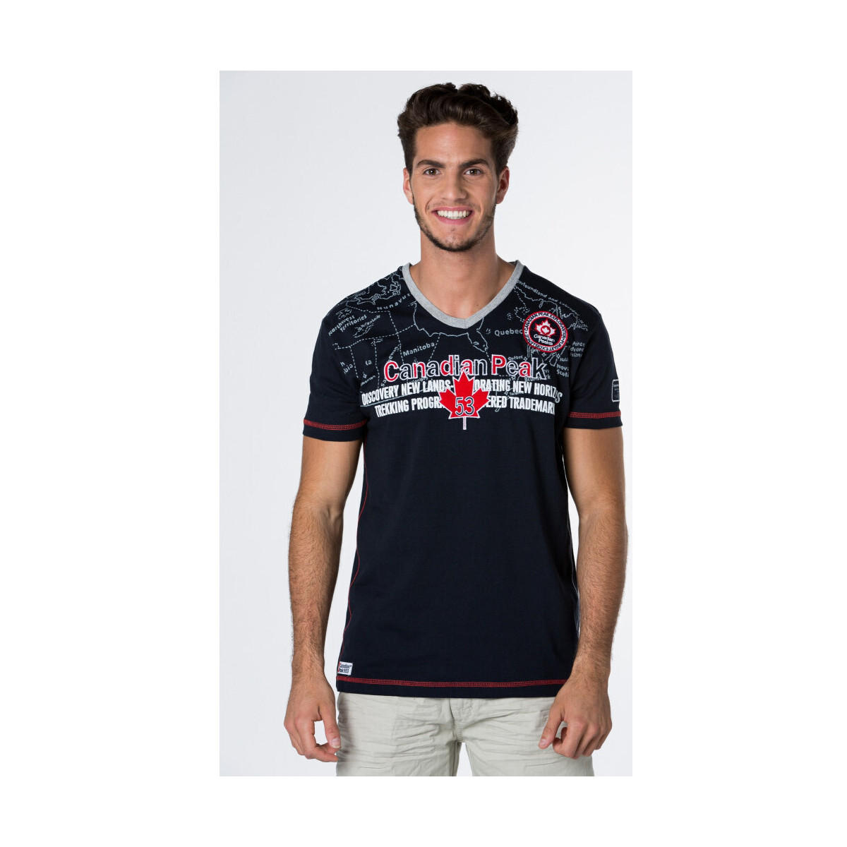 Vêtements Homme T-shirts & Polos Canadian Peak JOGA t-shirt Logo-Print pour homme Marine