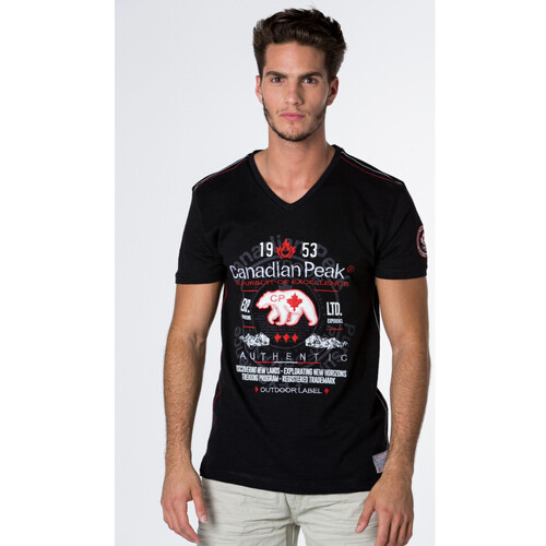 Vêtements Homme et tous nos bons plans en exclusivité Canadian Peak JONTARIO t-shirt pour homme Noir