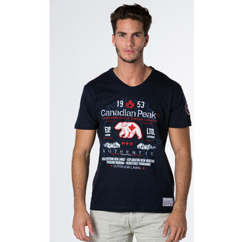 Vêtements Homme Baumwoll-t-shirt best Of The Breed Tiger Canadian Peak JONTARIO t-shirt pour homme Marine