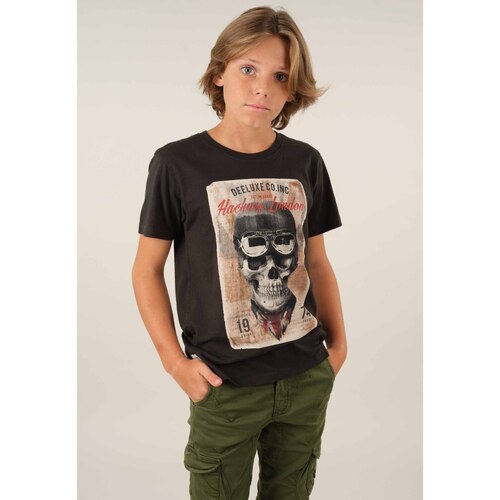 Vêtements Garçon jeune, fraîche et dynamique qui crée des Deeluxe T-Shirt CLEM Noir