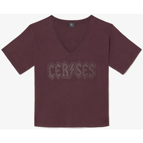 Vêtements Femme T-shirts & Polos Le Temps des Cerises T-shirt kara lie de vin Rouge
