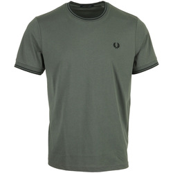 Vêtements Homme T-shirts manches courtes Fred Perry Twinig Tipped Vert