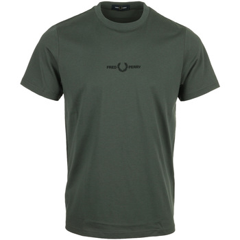 Vêtements Homme T-shirts manches courtes Fred Perry Embroidered Vert