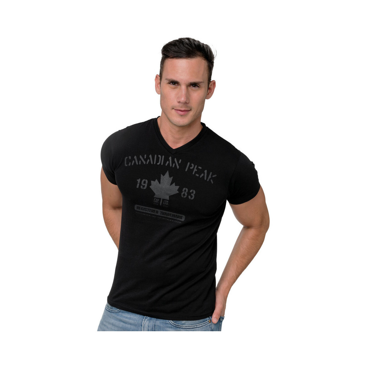 Vêtements Homme T-shirts & Polos Canadian Peak JUMANDER t-shirt pour homme Noir