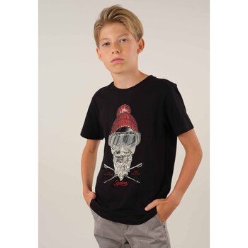 Vêtements Garçon Veste Junior Wind - 10 Ans Deeluxe T-Shirt PABLO Noir