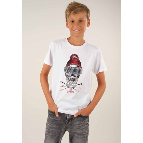 Vêtements Garçon Veste Junior Wind - 10 Ans Deeluxe T-Shirt PABLO Blanc