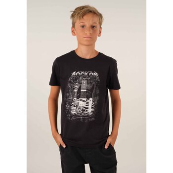 Vêtements Garçon Douceur d intéri Deeluxe T-Shirt ROCKON Noir