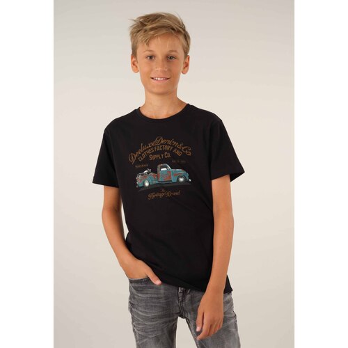 Vêtements Garçon Veste Junior Wind - 10 Ans Deeluxe T-Shirt TRUCKY Noir