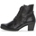 Chaussures Femme Bottines Gabor Bottine à lacets en cuir lisse à talon décroché bloc Noir