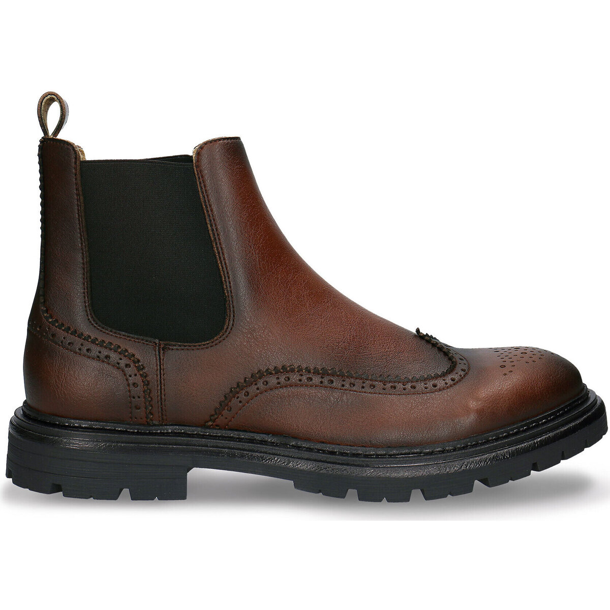 Chaussures Homme Bottes elastic panel boots Casian_Brown Marron