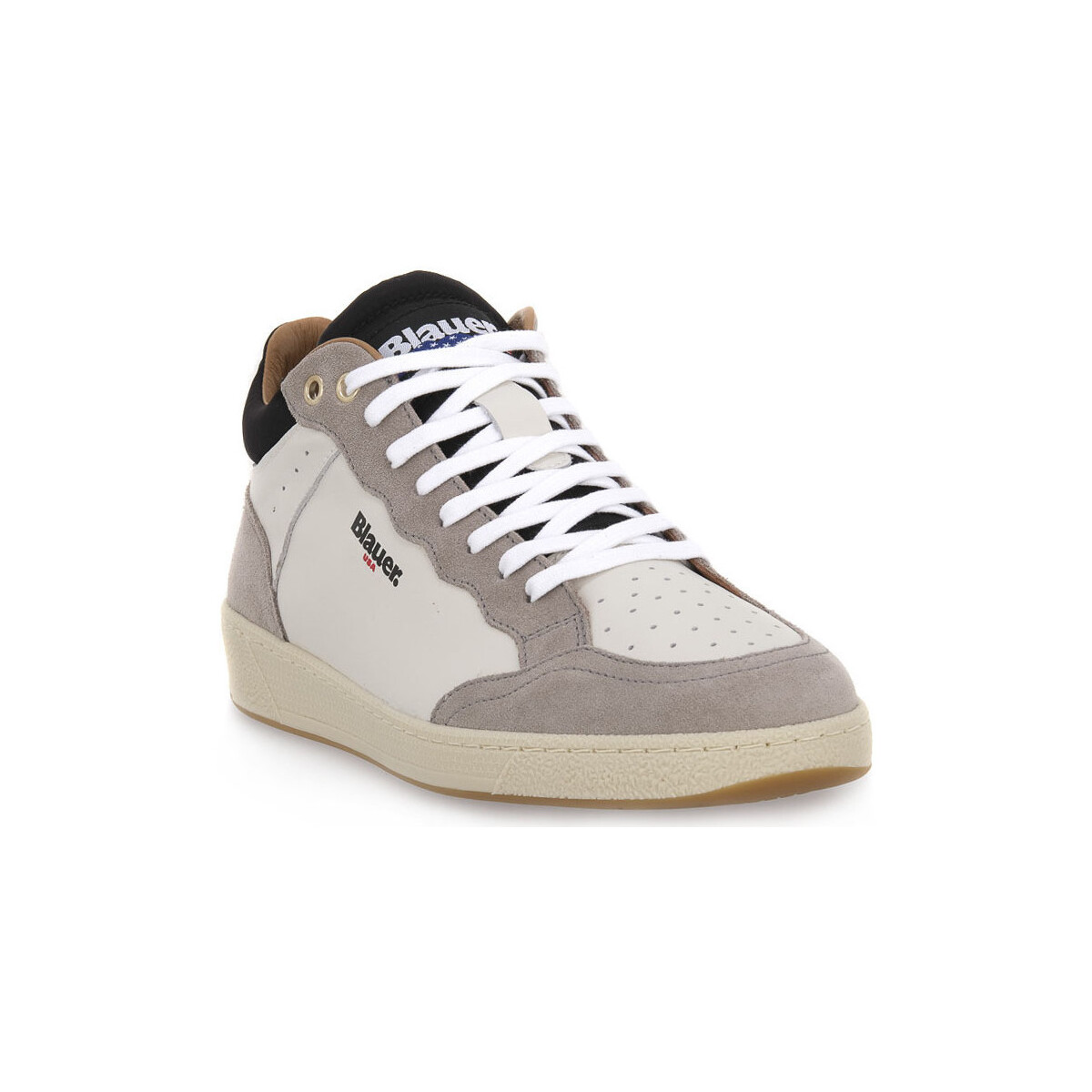 Chaussures Homme Baskets mode Blauer WHI BLK MURRAY 09 LES Blanc