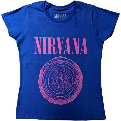 Vêtements Femme T-shirts manches longues Nirvana RO5197 Bleu