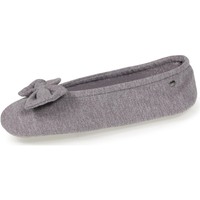 Chaussures Femme Chaussons Isotoner Chaussons Ballerines grand nœud, en polaire recyclée Gris