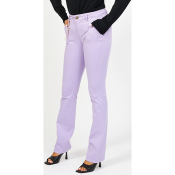 Fracomina Pantalon  lilas 4 poches avec pendentif Violet
