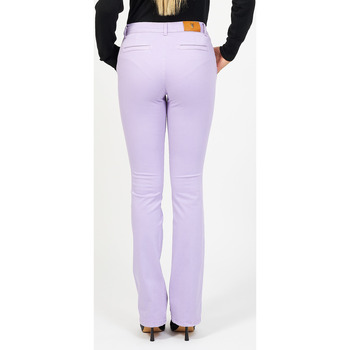 Fracomina Pantalon  lilas 4 poches avec pendentif Violet