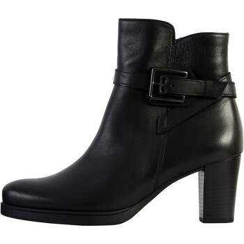 Chaussures Femme Boots Gabor Bottine Talon Cuir Foulardcalf Noir
