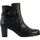 Chaussures Femme Boots Gabor Bottine Talon Cuir Foulardcalf Noir