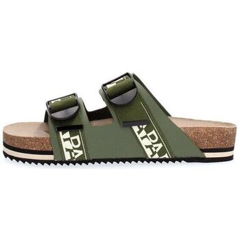 sandales napapijri footwear  na4eth leather sandal-gd6 green 