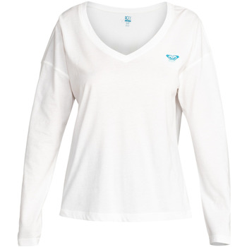 Vêtements Femme T-shirts manches longues Roxy Life Love Blanc