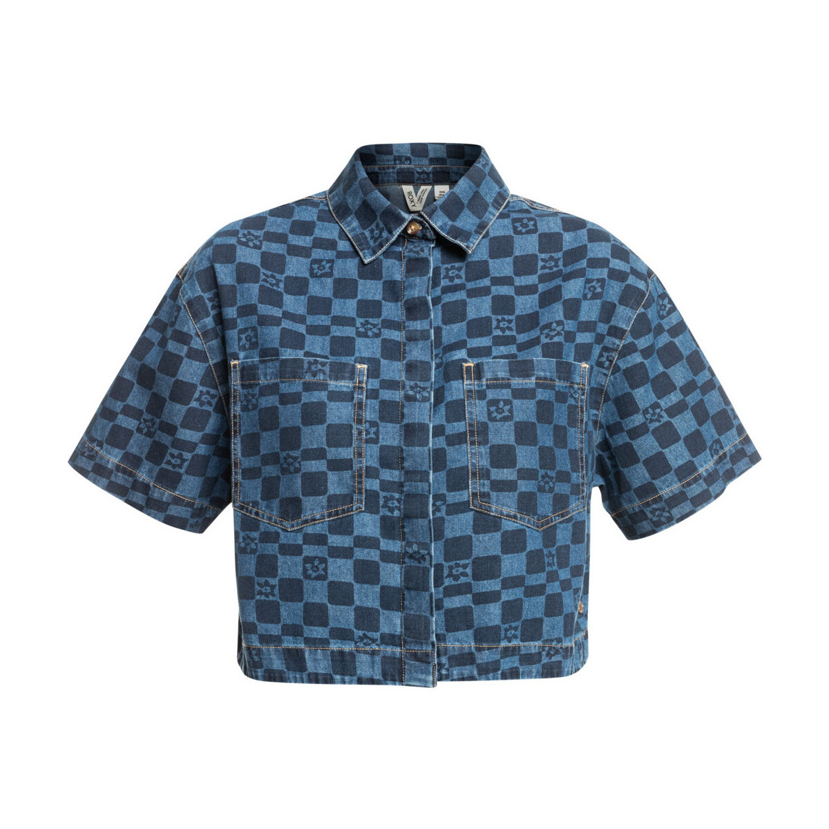 Vêtements Fille Chemises manches courtes Roxy Blue Wave Club Printed Bleu