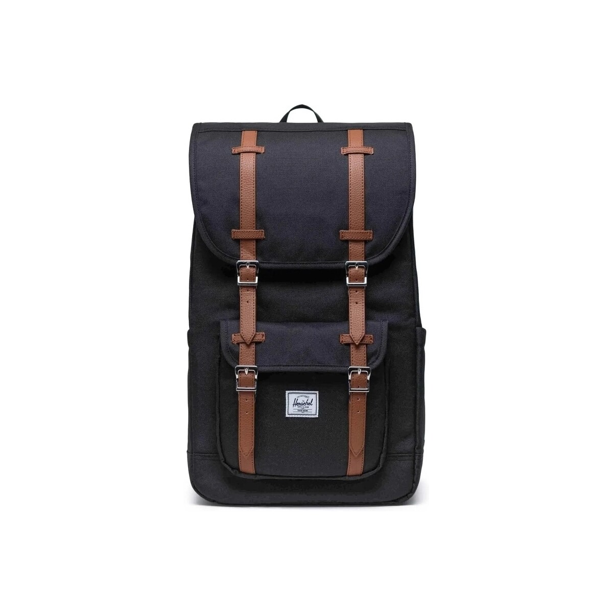 Sacs Homme Moschino Lettering Leather Shoulder Bag Little America classic Backpack - Black Noir