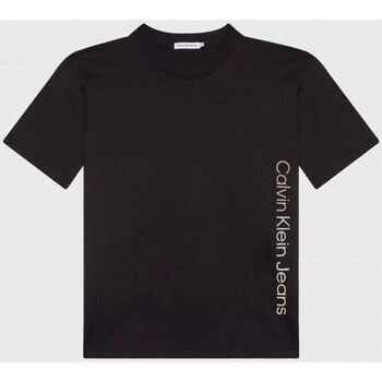 Vêtements Enfant T-shirts & Polos Calvin Klein Jeans IU0IU00465 INSTITUTIONAL-BEH BLACK Noir