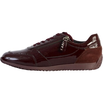 Chaussures Femme Baskets basses Geox Basket Basse Cuir Calithe Rouge