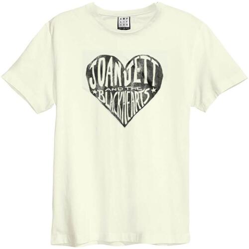 Vêtements T-shirts manches longues Amplified Joan Jett & The Black Hearts Blanc