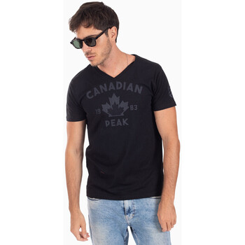 Vêtements Homme T-shirts & Polos Canadian Peak JAILAND t-shirt optic pour homme Noir