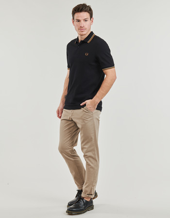 Fred Perry TWIN TIPPED FRED PERRY SHIRT Noir / Marron