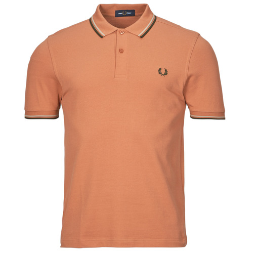 Vêtements Homme Polos manches courtes Fred Perry TWIN TIPPED FRED PERRY sunrise SHIRT Corail